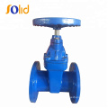 DIN3302-F4 PN16 Cast Iron  Resilient Seated Flanged DI Gate Valve NRS Blue FBE Coating Gate Valve